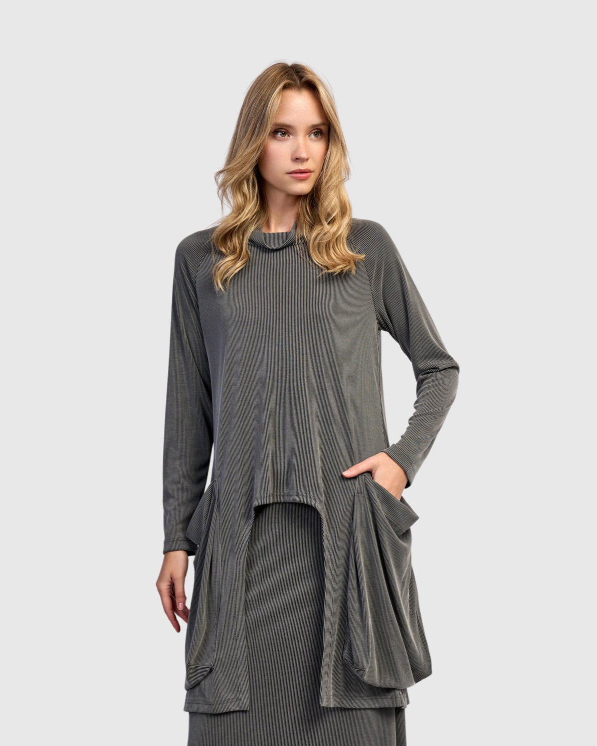 טוניקה קופרו כיסים אפורה