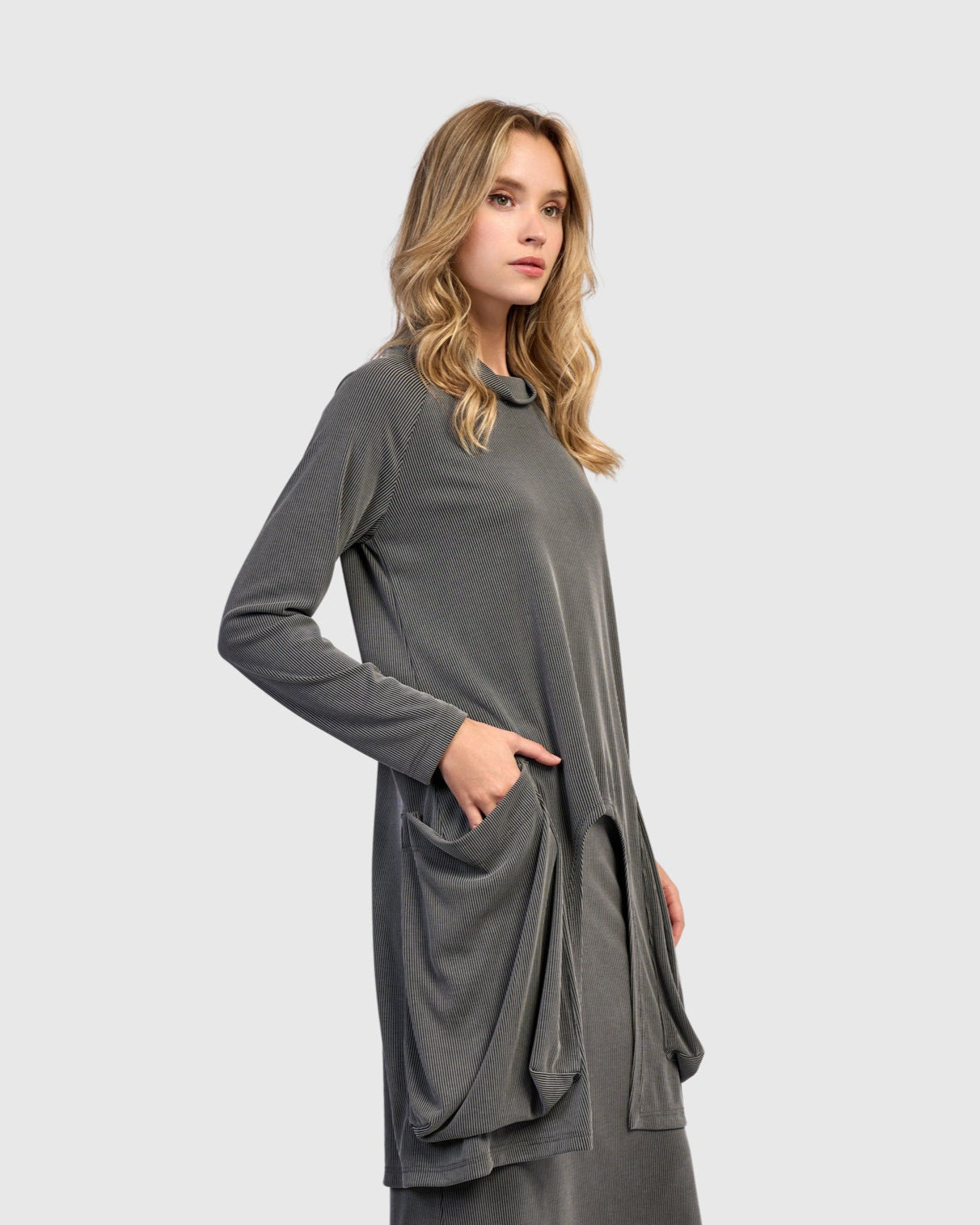 טוניקה קופרו כיסים אפורה