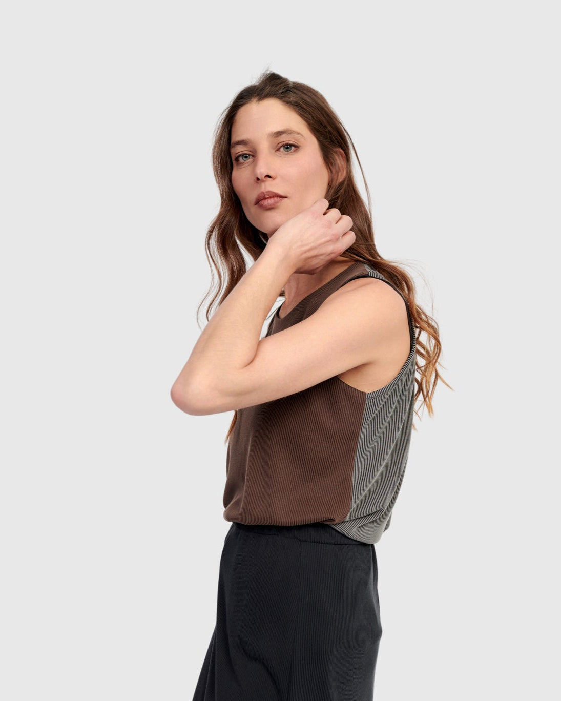 גופייה בסיסית דו צדדית מיקס