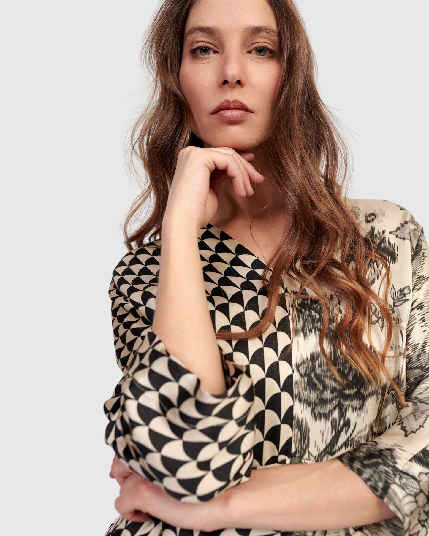 טוניקה חצי חצי פרח