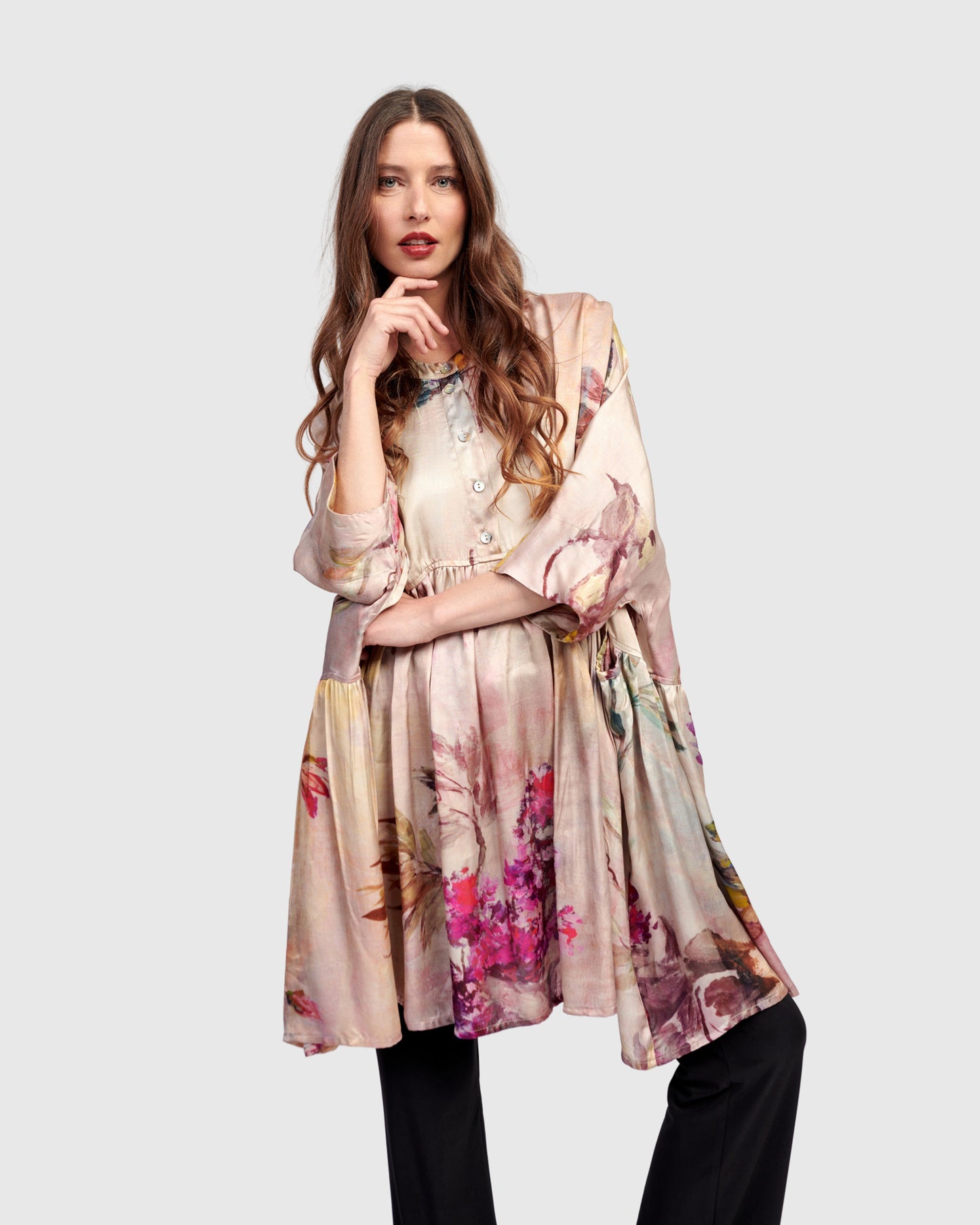 טוניקה אפטר דארק מכל הלב פרחונית