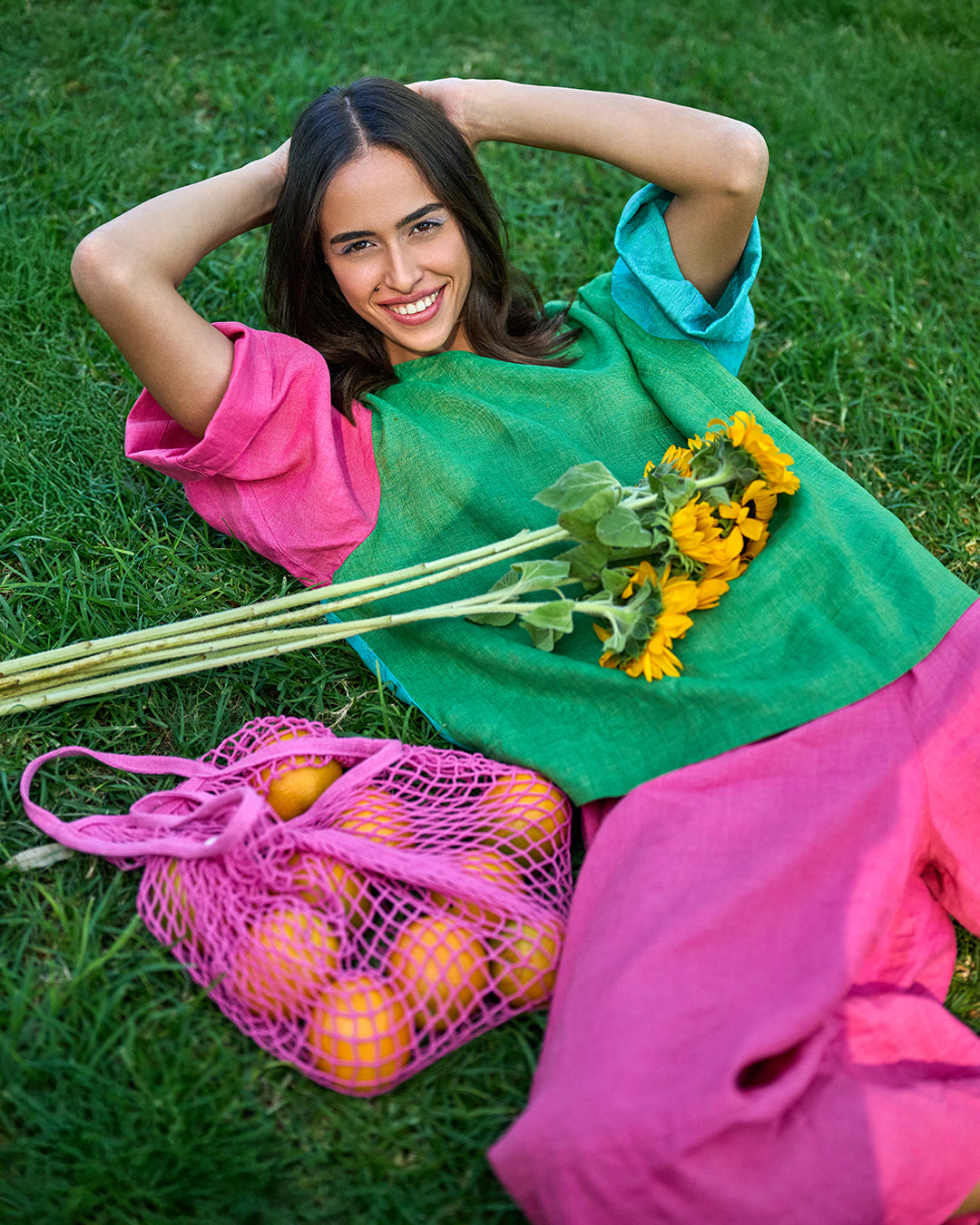 טישירט בסטי פשתן טרופיקל