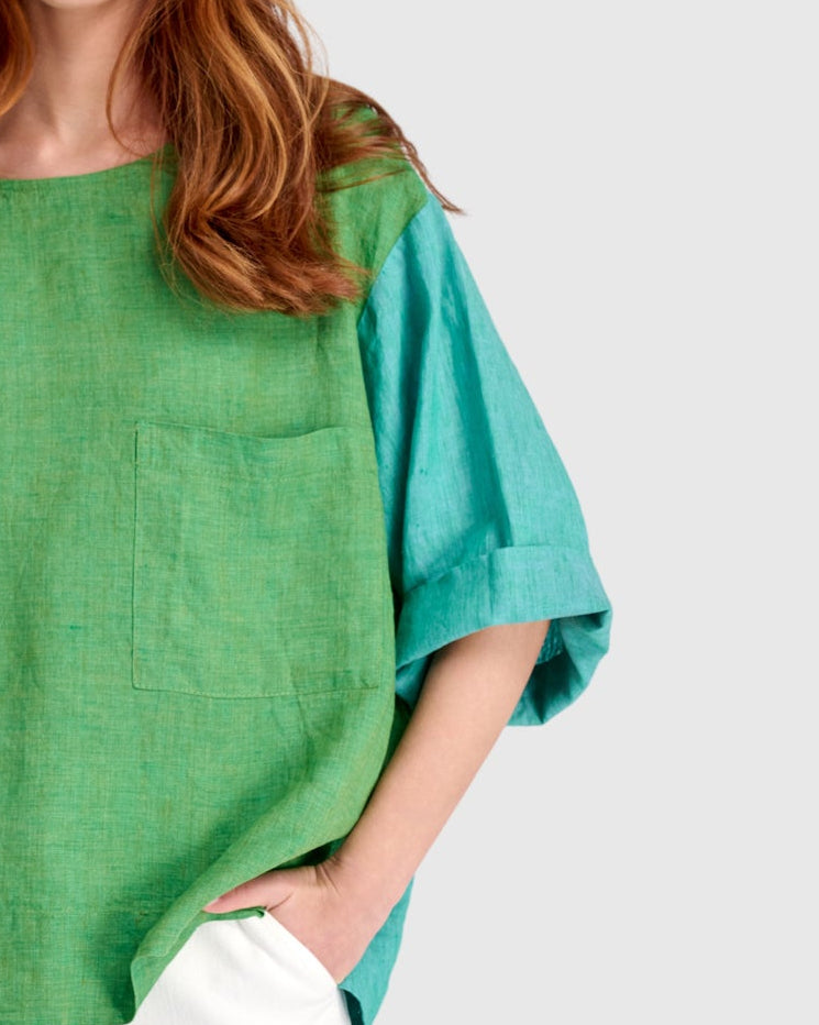 טישירט בסטי פשתן טרופיקל