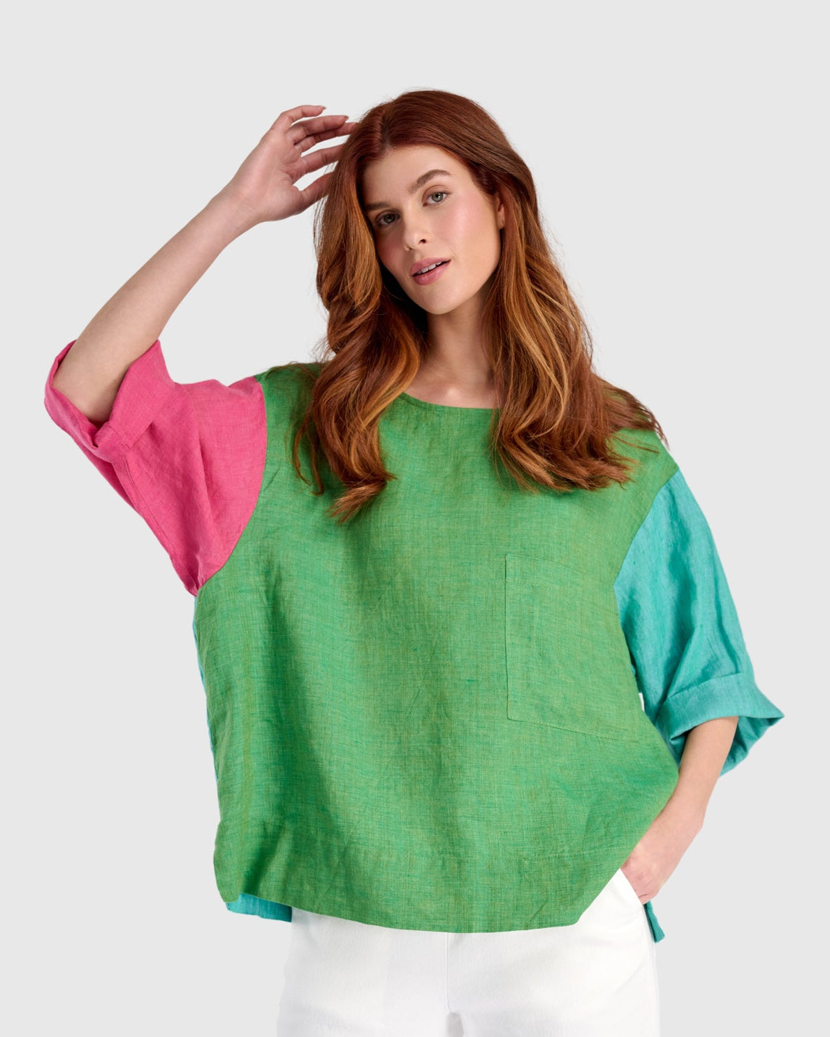 טישירט בסטי פשתן טרופיקל