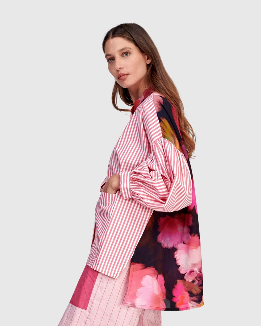 חולצה לנה ורודה