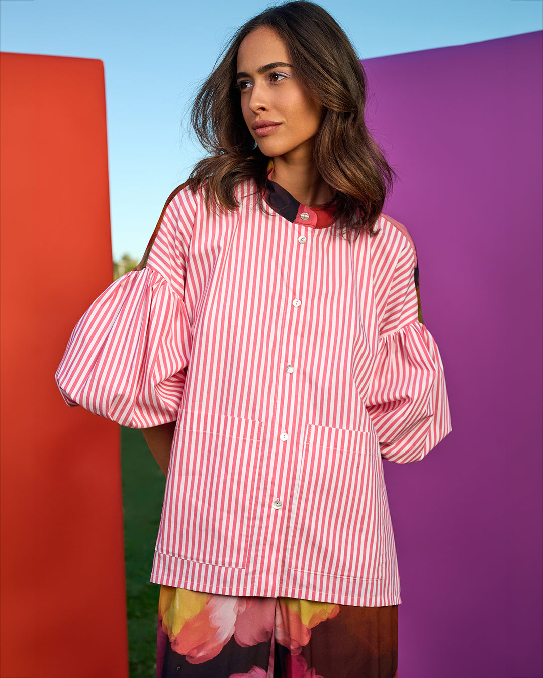 חולצה לנה ורודה