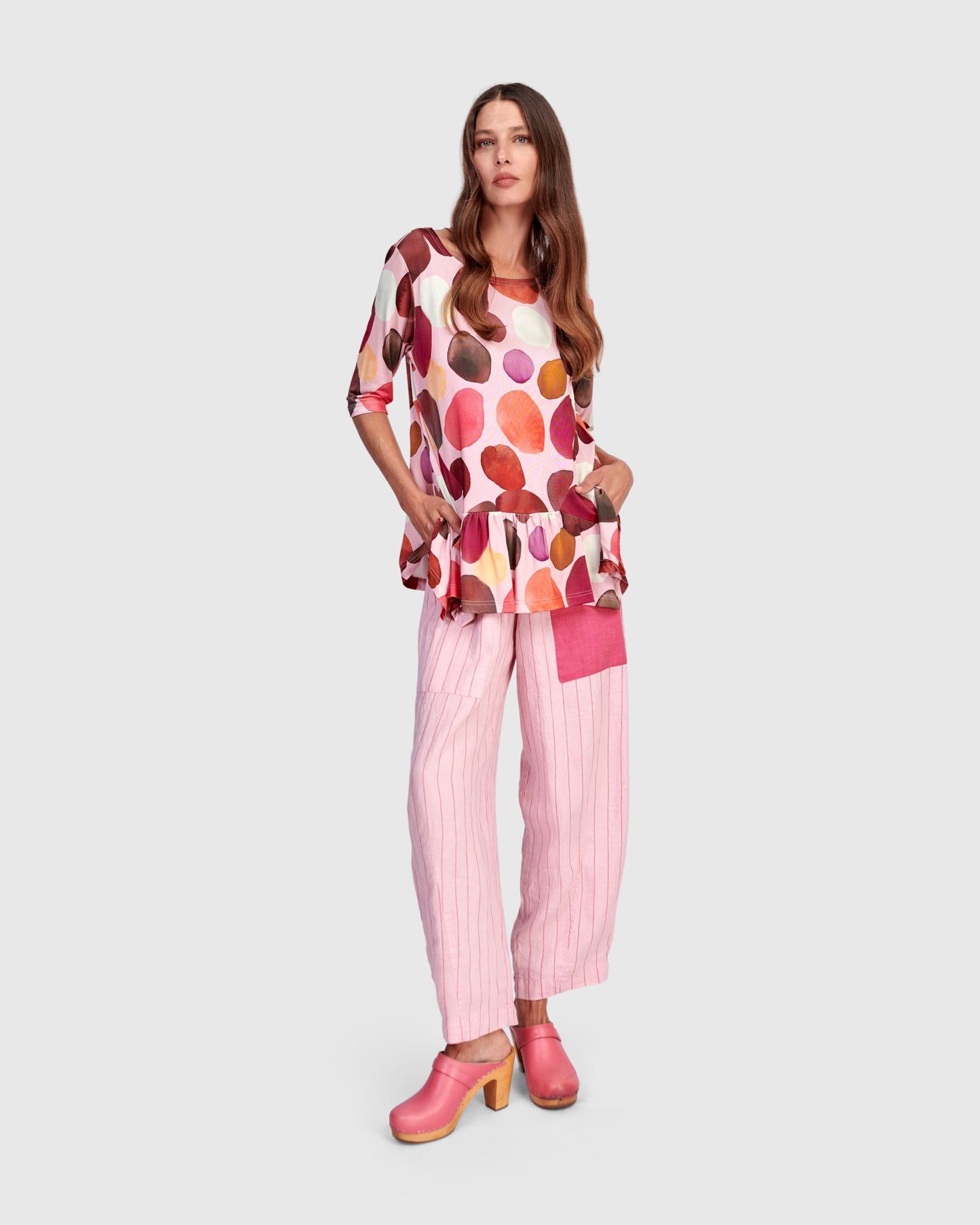 טישירט בלרינה בועות מג'נטה