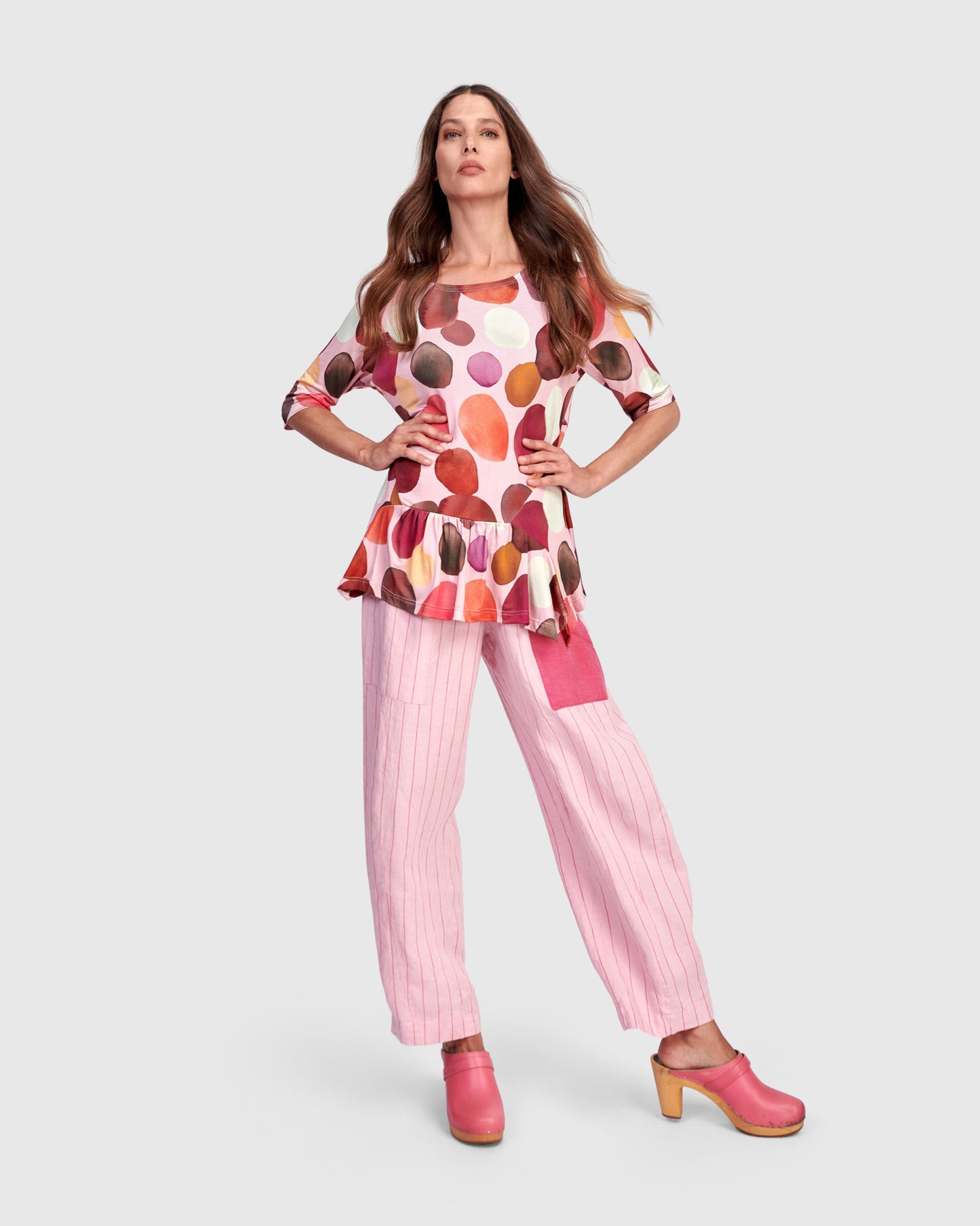 טישירט בלרינה בועות מג'נטה