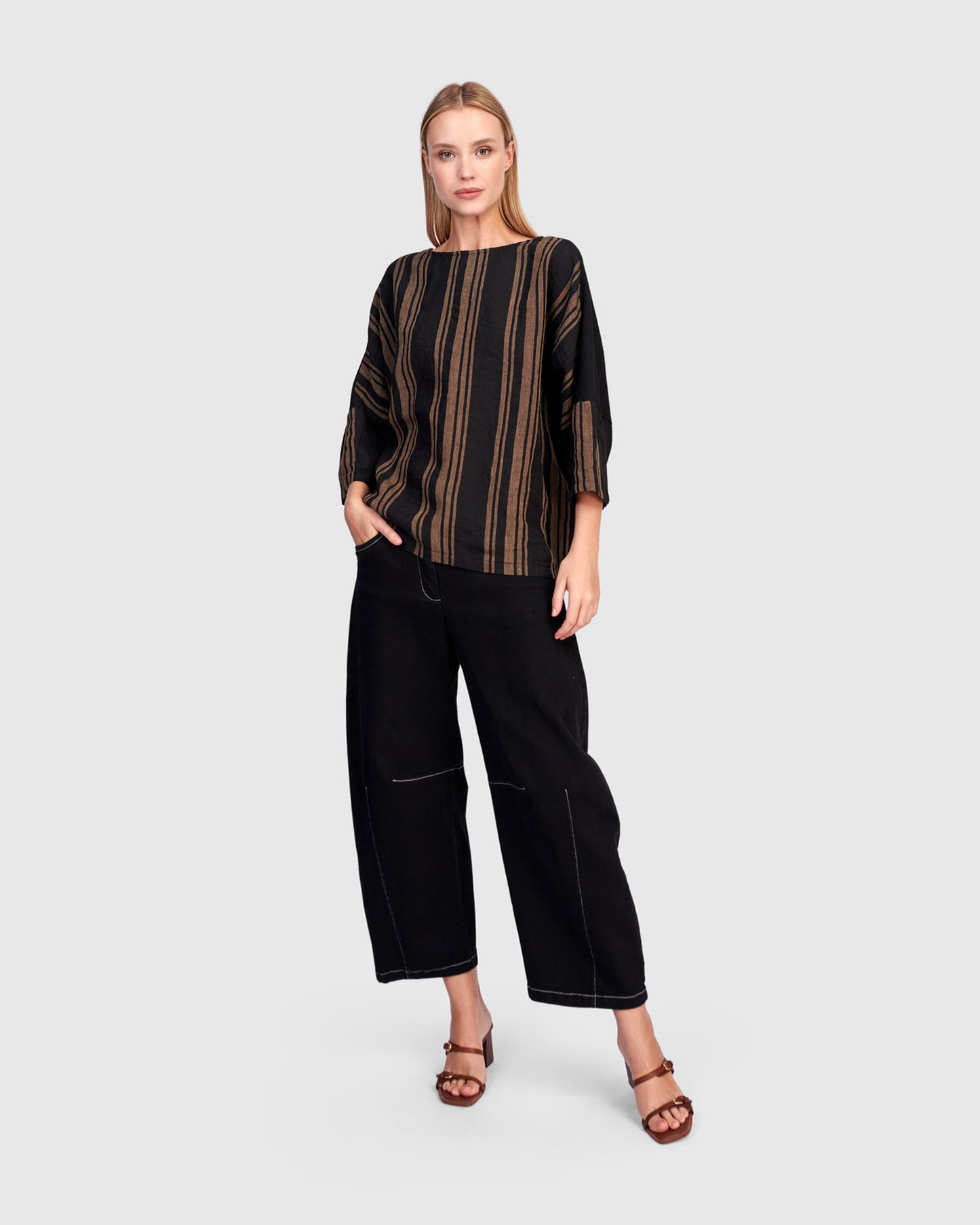 טישירט פשתן פסים