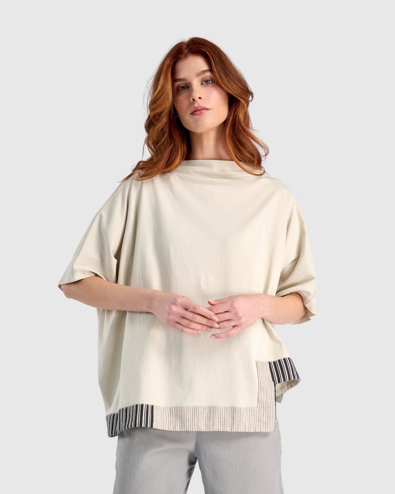 טישירט אורבן מפתח שמנת