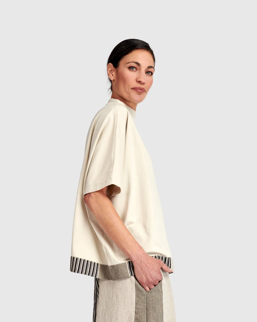 טישירט אורבן מפתח שמנת