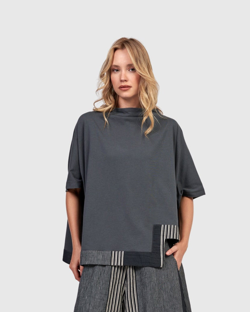 טישירט אורבן מפתח אפור