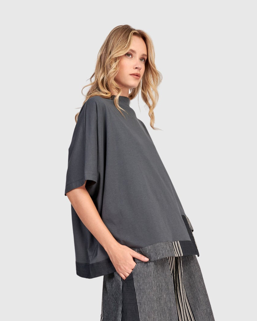 טישירט אורבן מפתח אפור