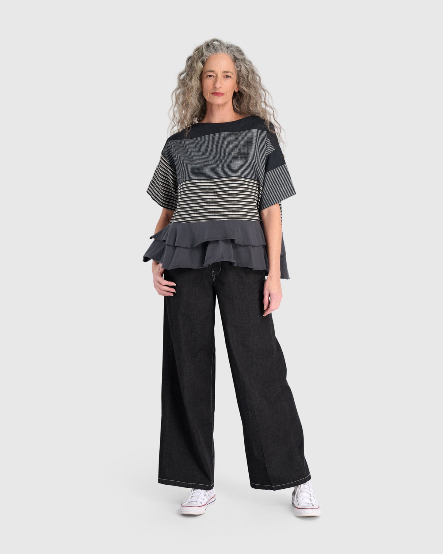 טישירט אורבן פשתן פסים