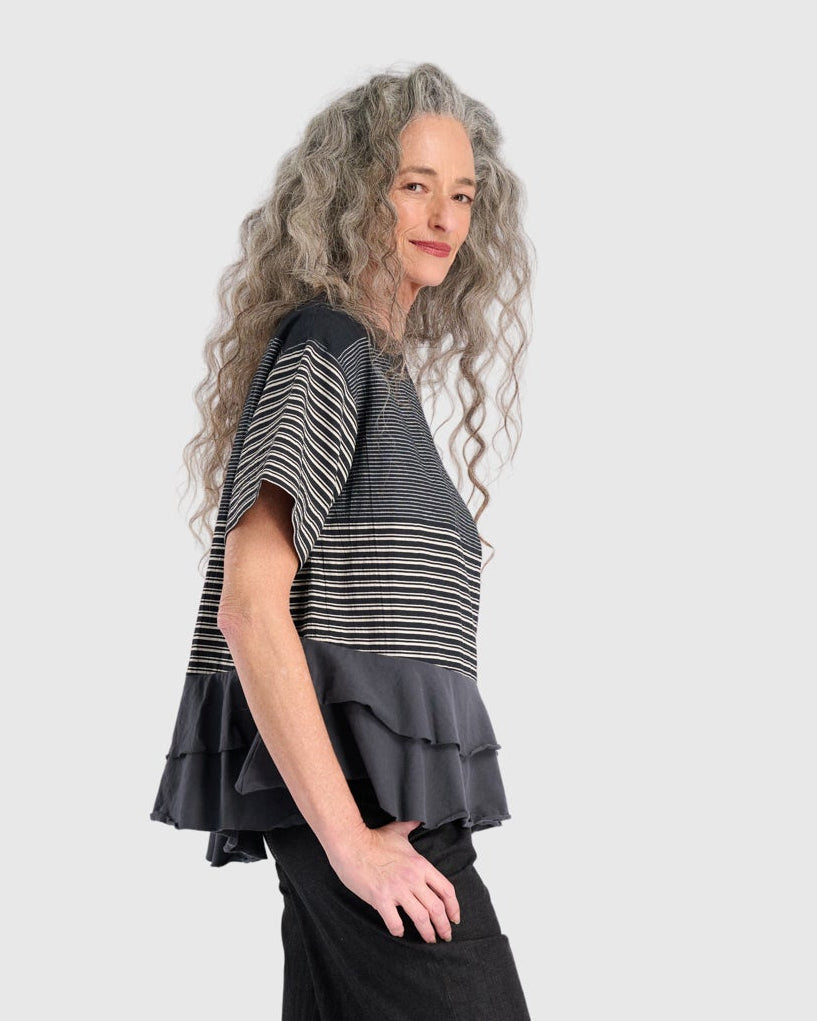 טישירט אורבן פשתן פסים