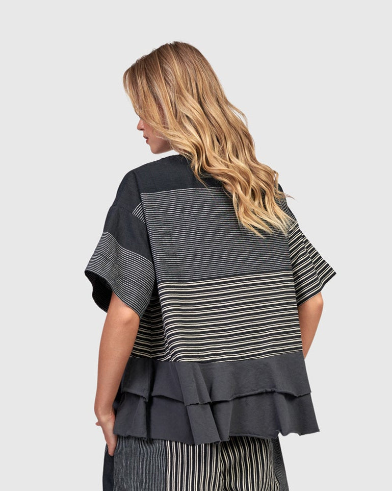 טישירט אורבן פשתן פסים