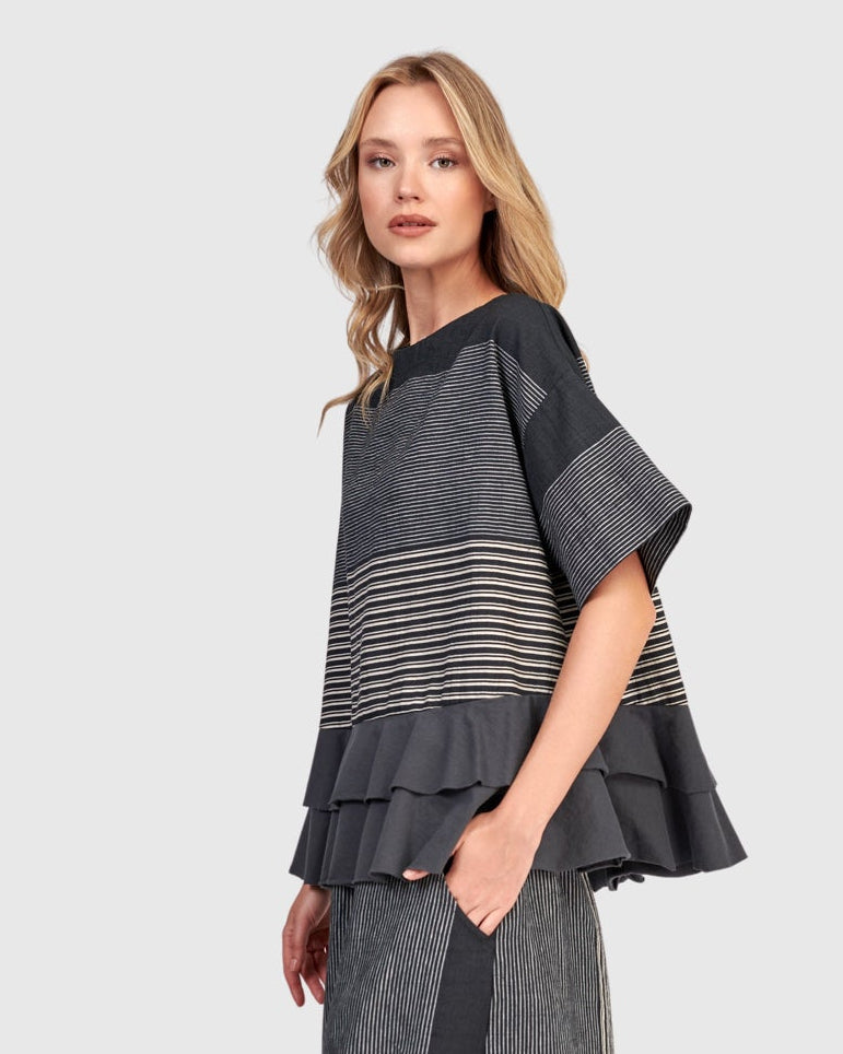 טישירט אורבן פשתן פסים