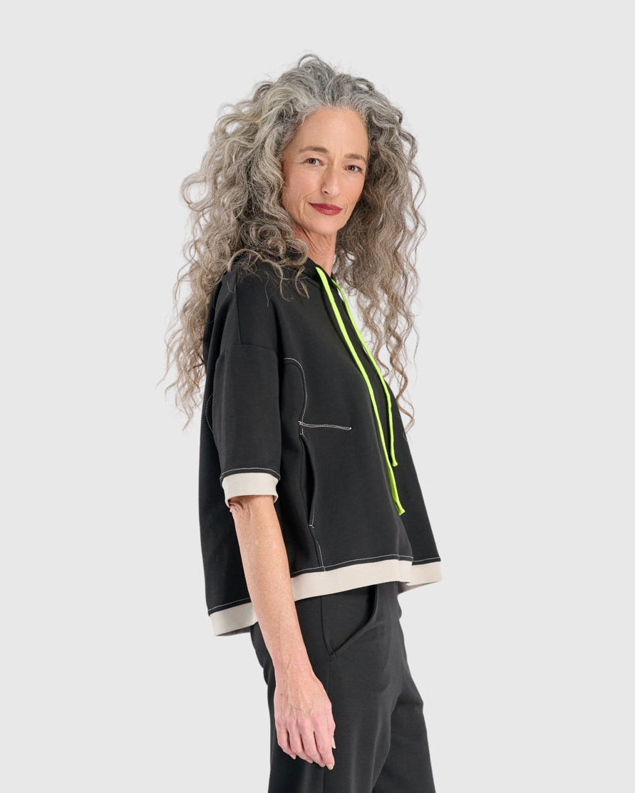 סווטשירט אורבן שרוכים שחור