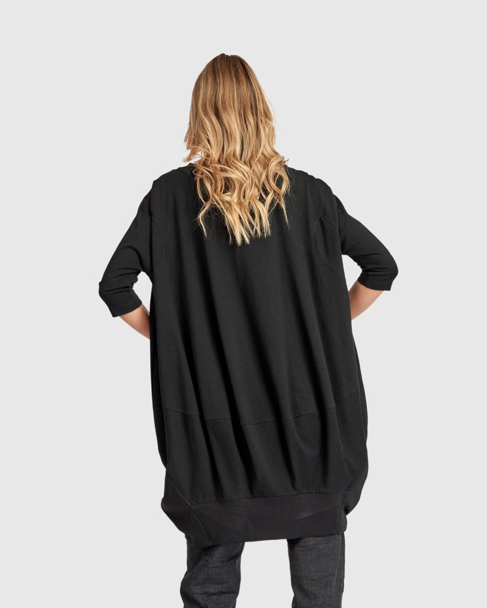 טוניקה אורבן כיסים שחורה