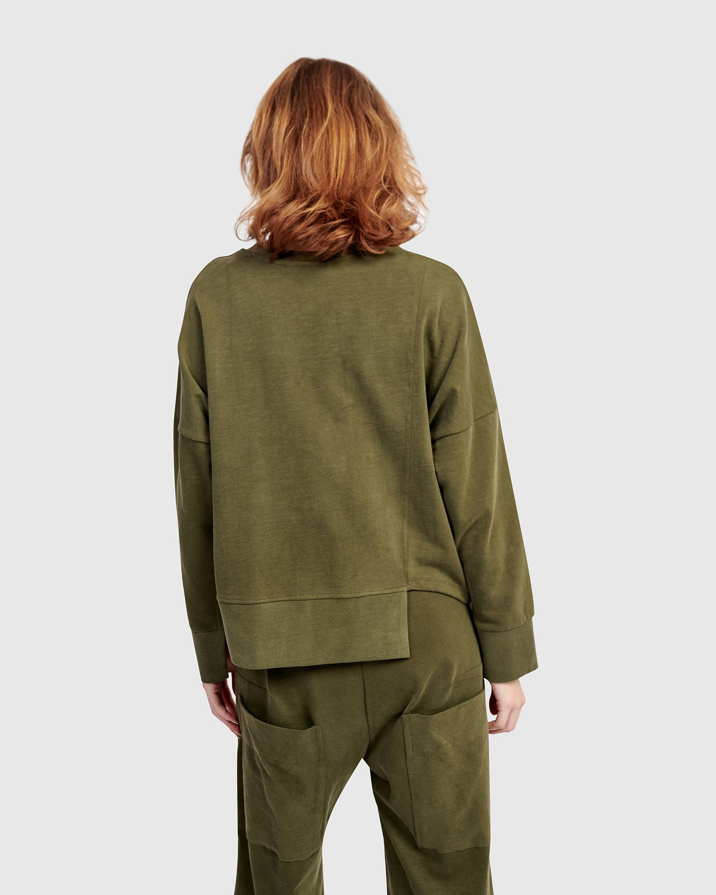 סווטשירט אורבן מחולק זית