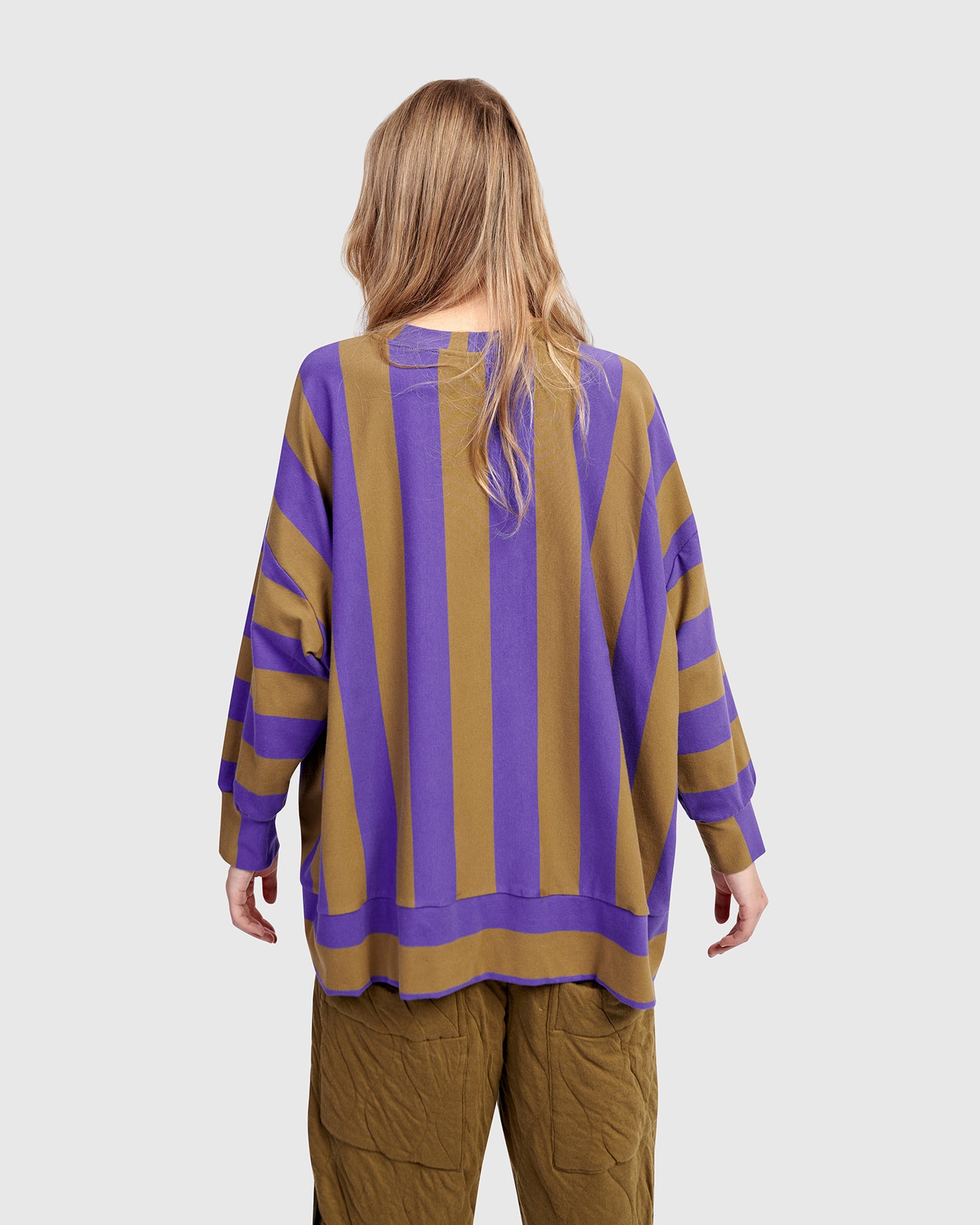 סווטשירט אורבן פסים סגול