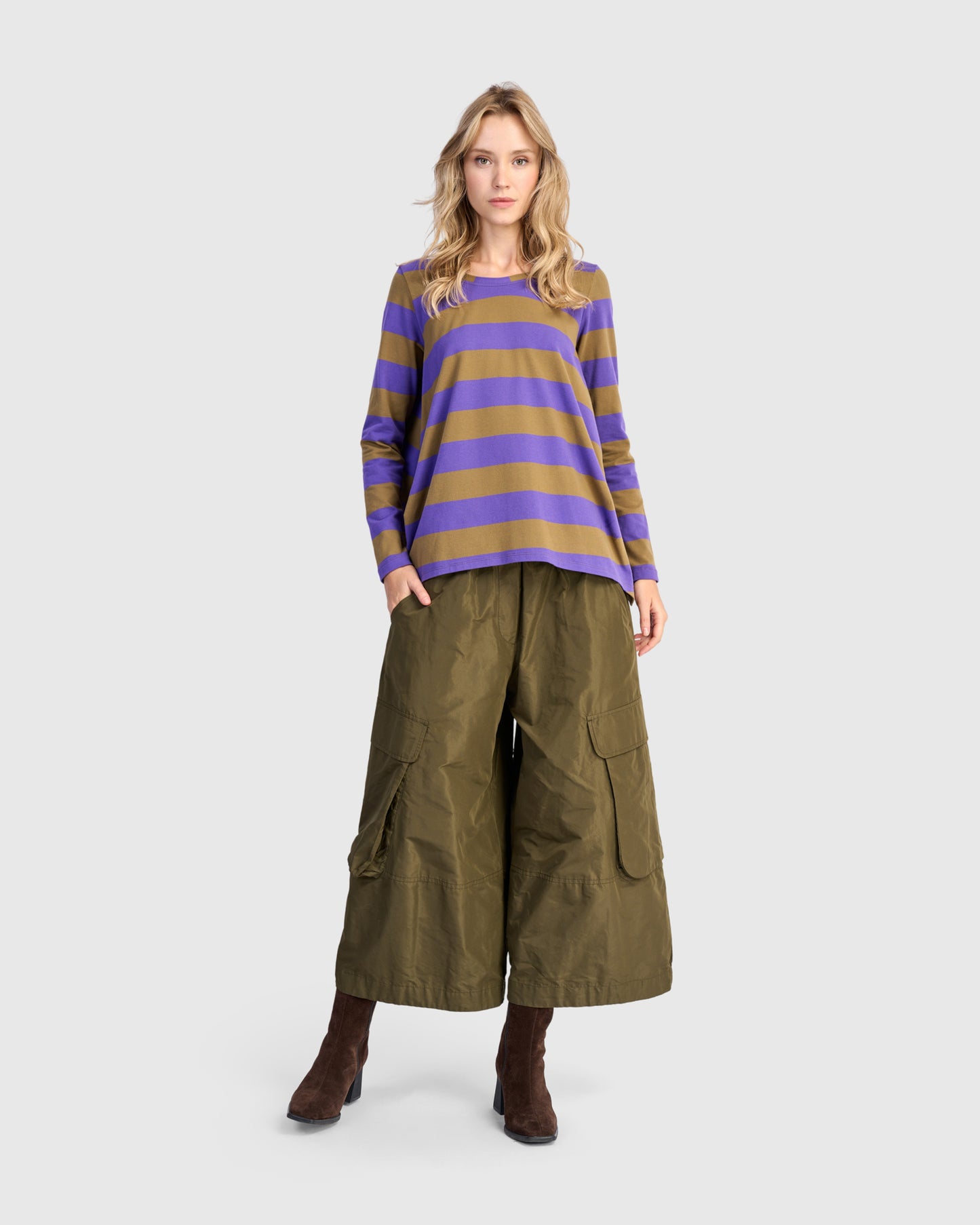 טישירט אורבן פסים סגול