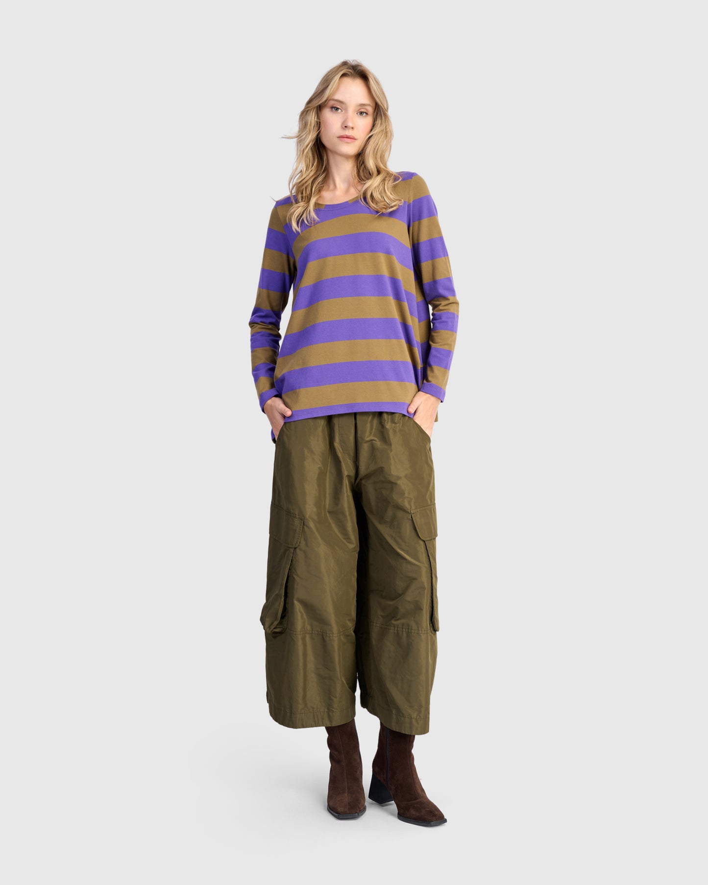 טישירט אורבן פסים סגול