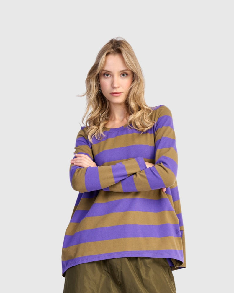 טישירט אורבן פסים סגול