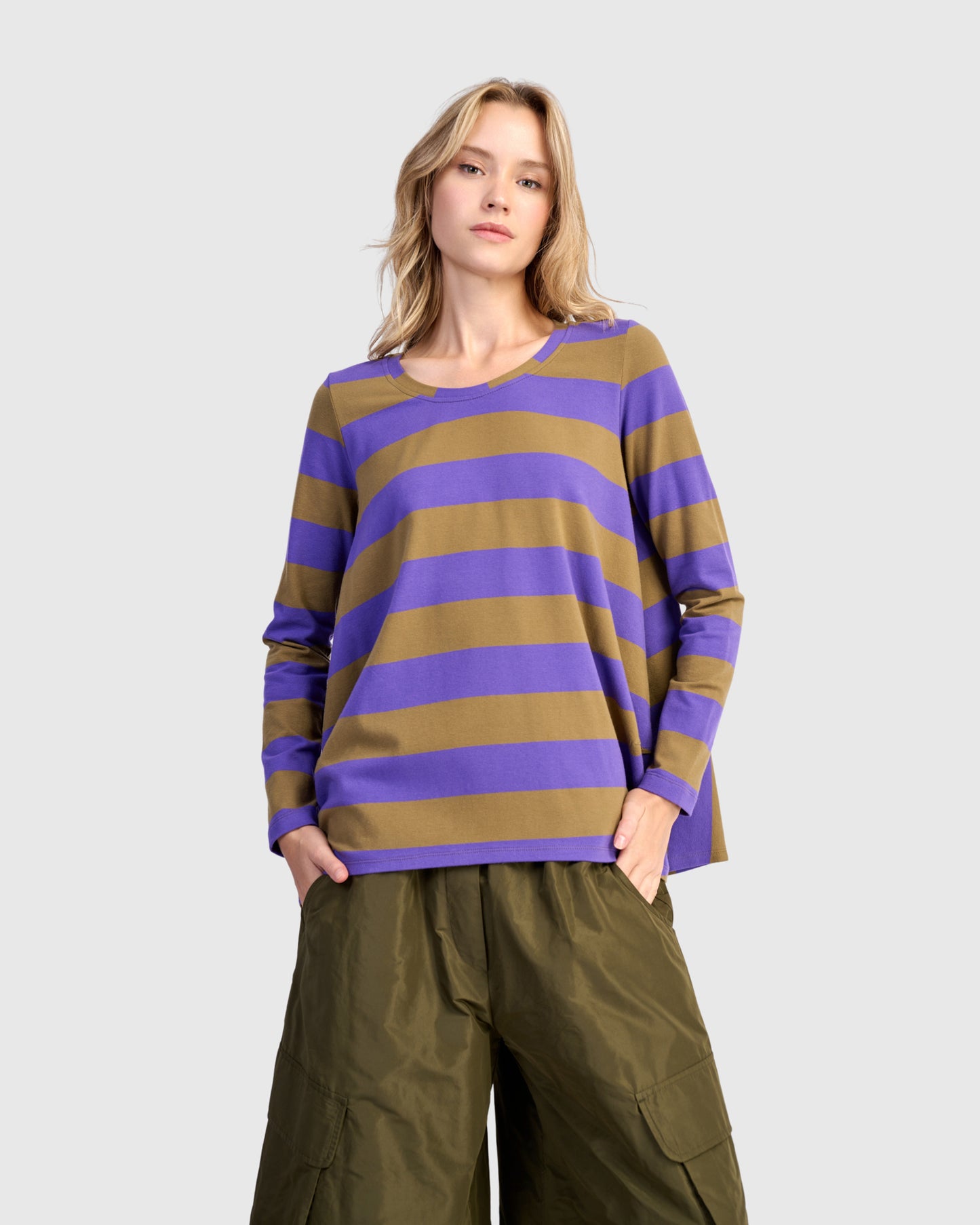 טישירט אורבן פסים סגול