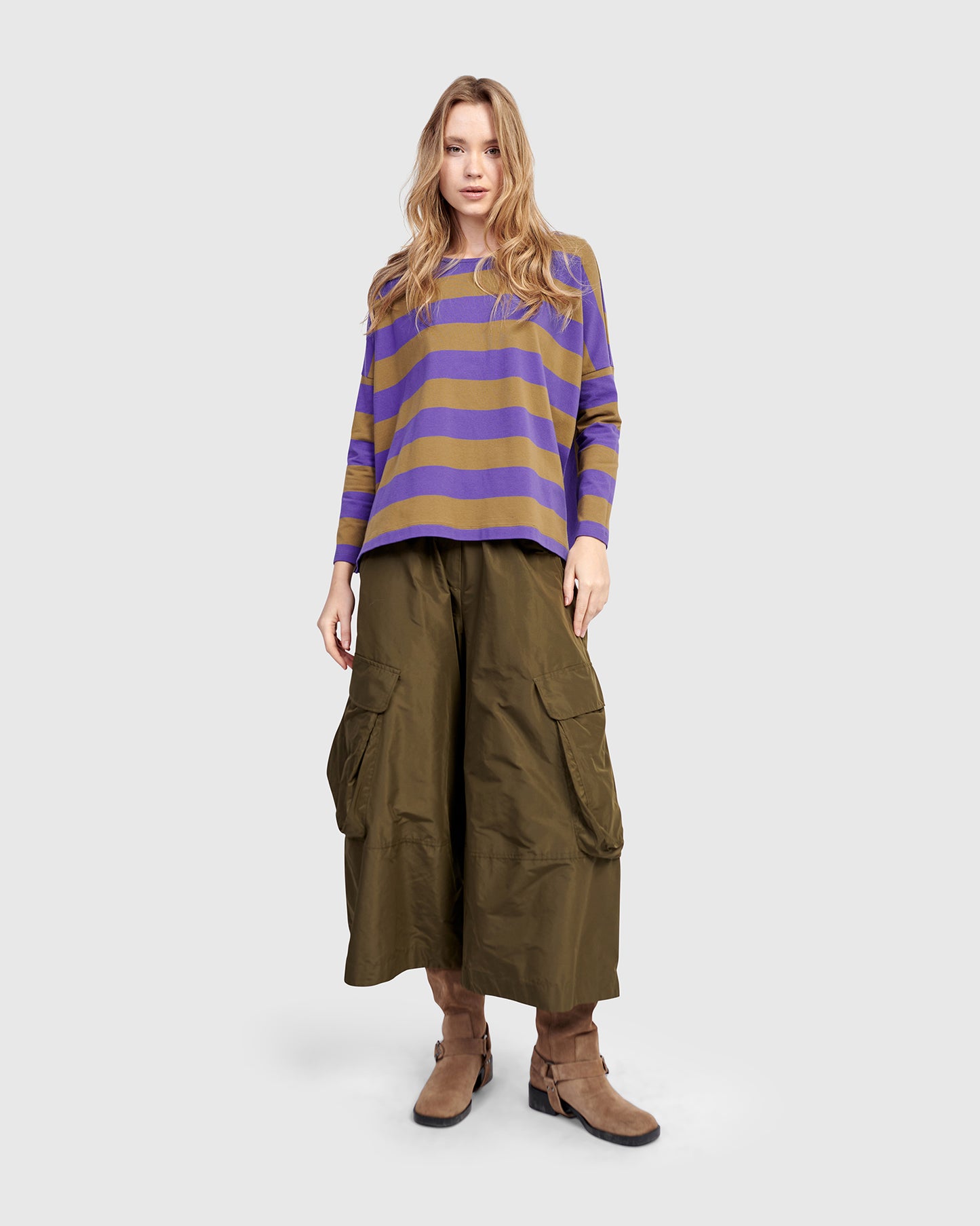 טוניקה אורבן רנה פסים סגול