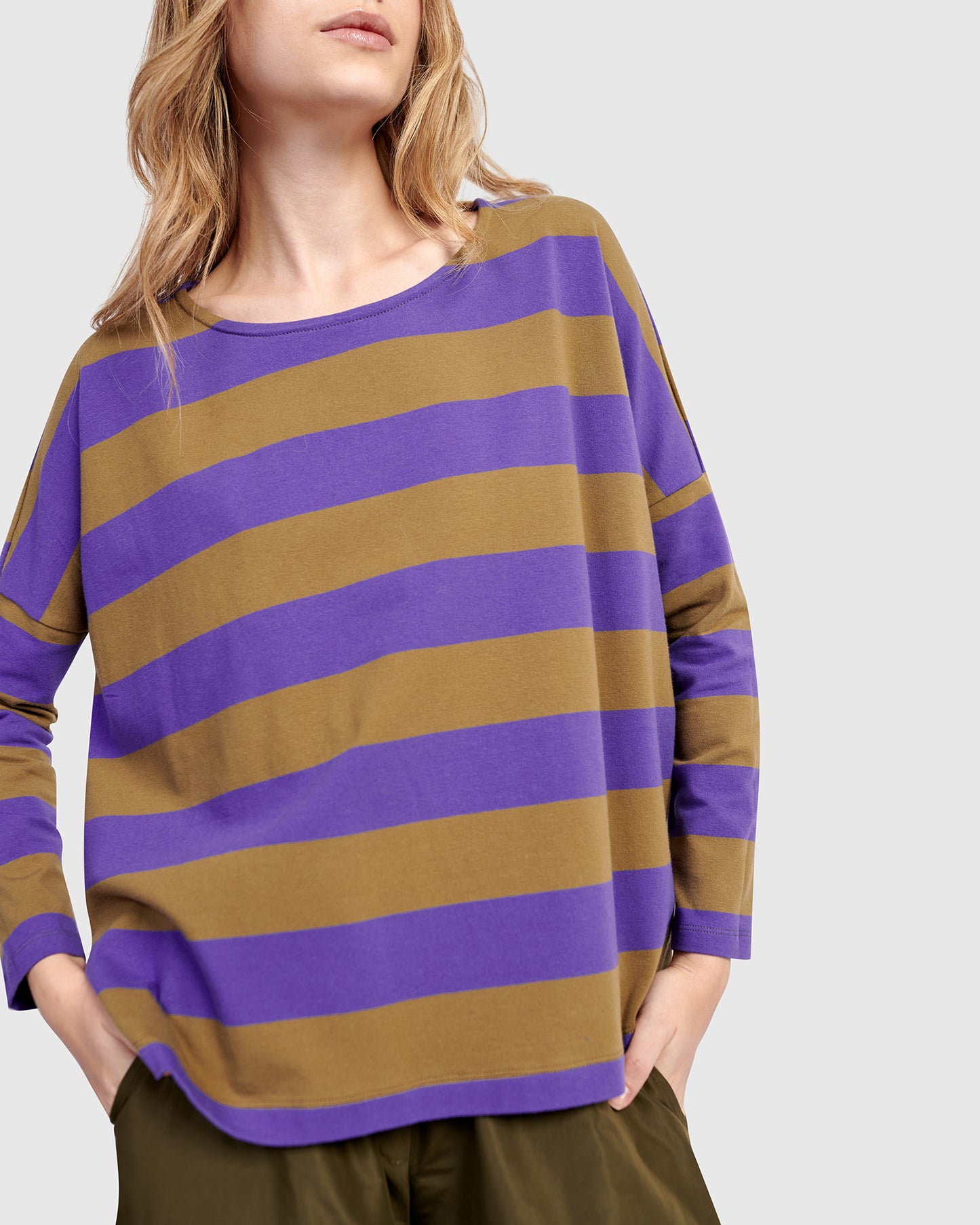 טוניקה אורבן רנה פסים סגול