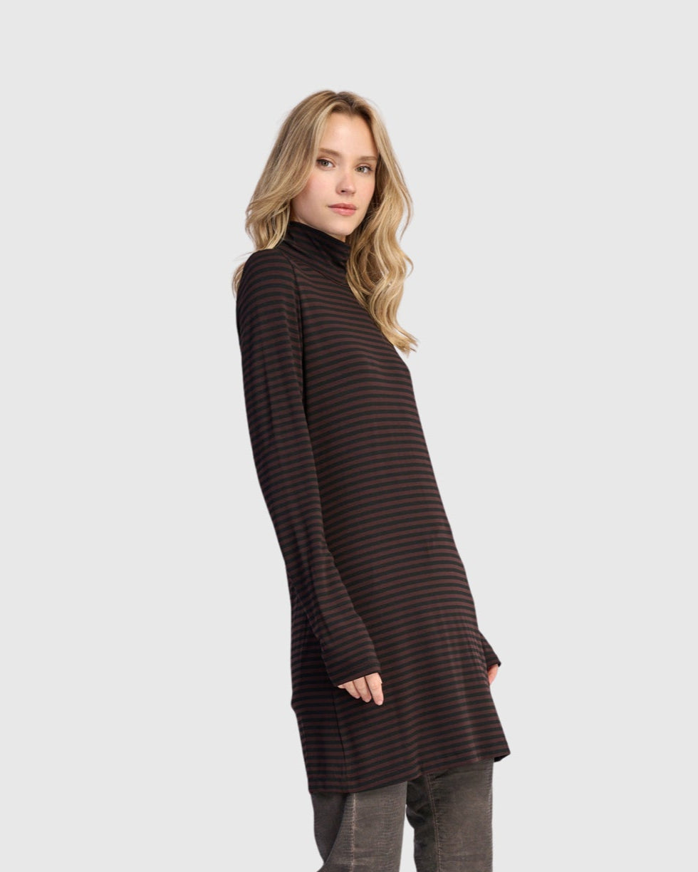 טוניקה אורבן גולף פסים חום