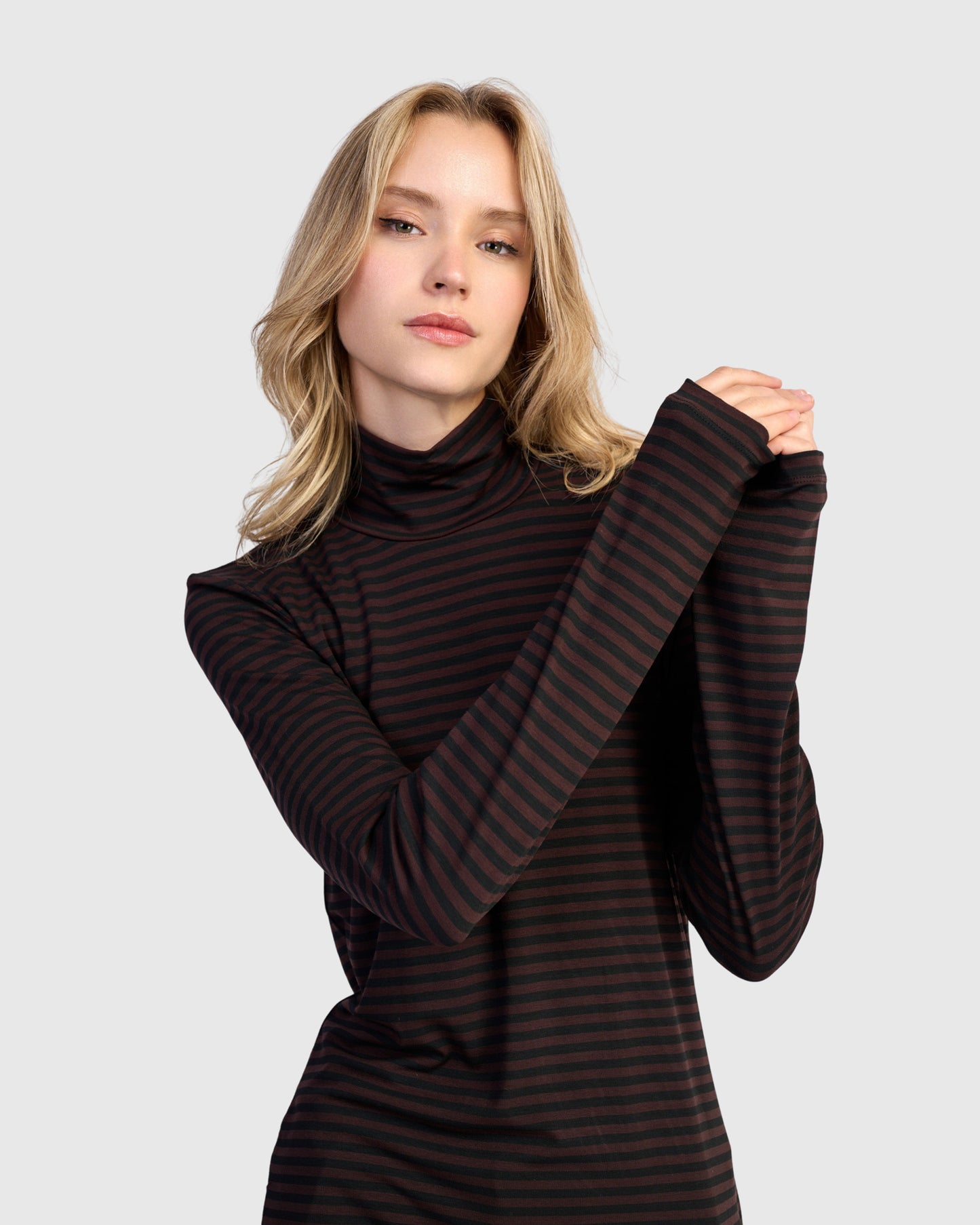 טוניקה אורבן גולף פסים חום