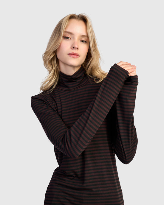 טוניקה אורבן גולף פסים חום