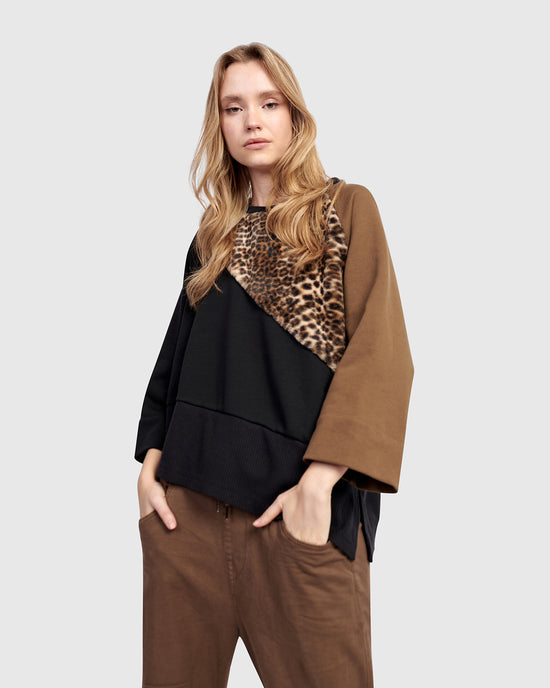 סווטשירט אורבן מחולק פרווה מיקס