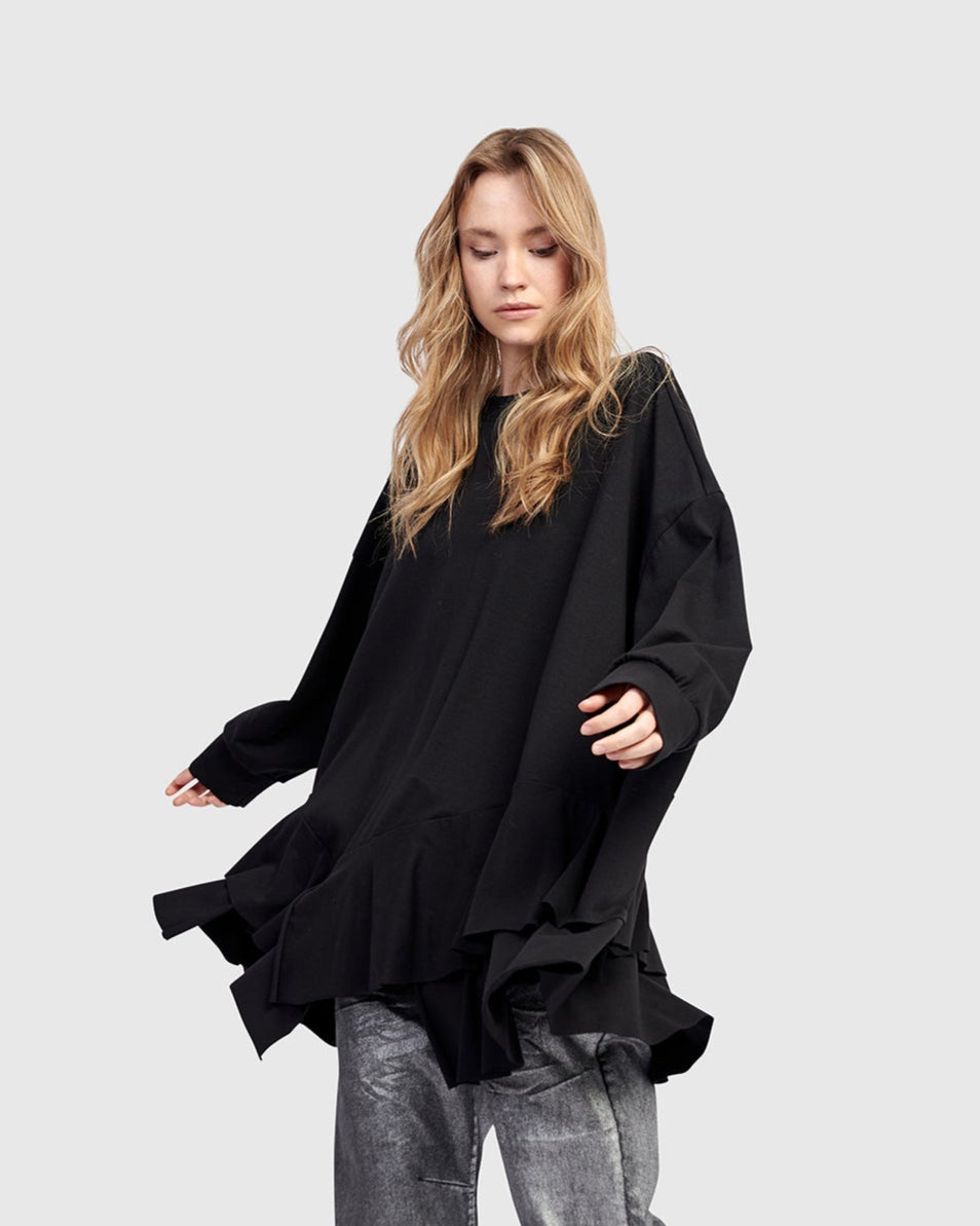 סווטישרט אורבן תלתל שחורה