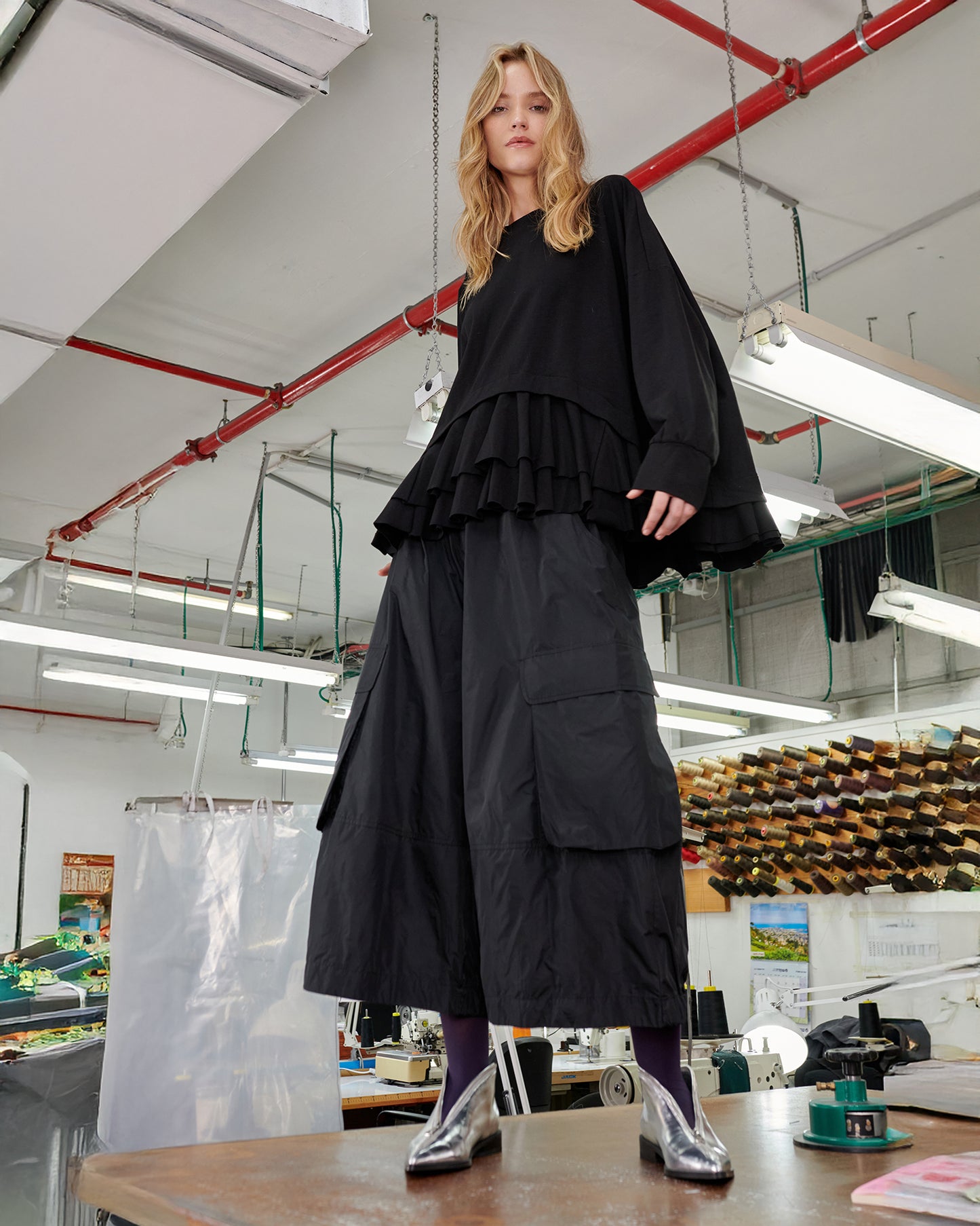 מכנסי אורבן טאפט שחור