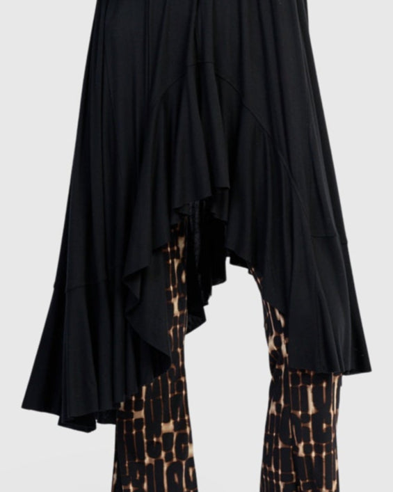 טוניקה אורבן ארוכה מודל שחורה