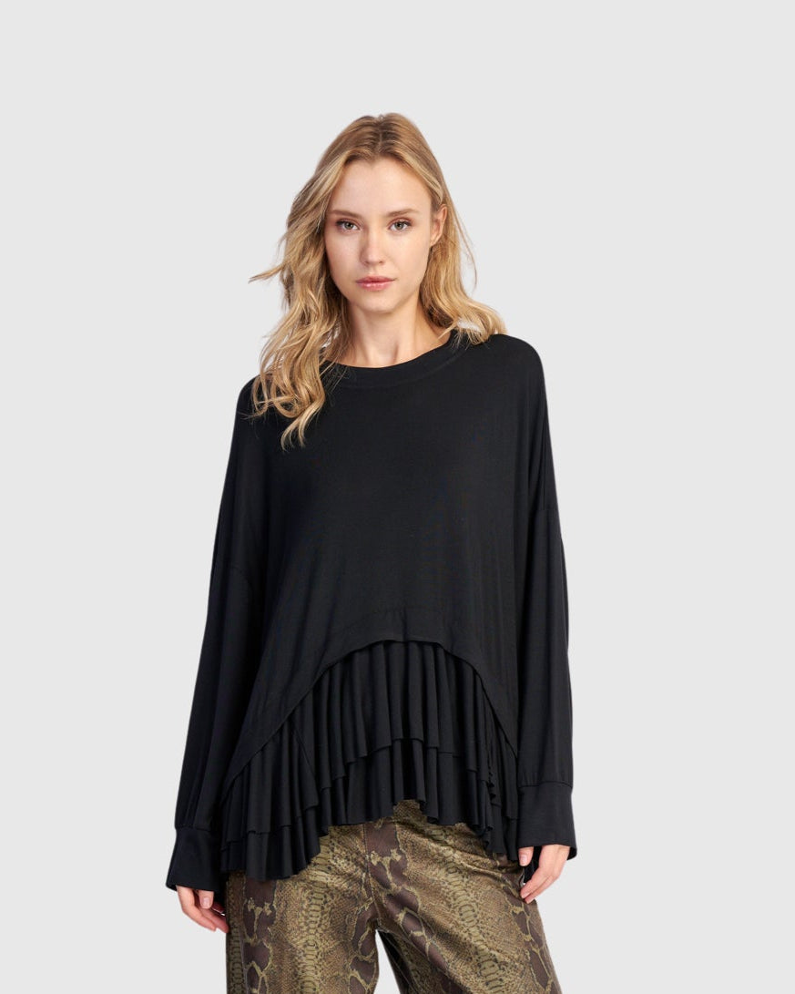 סווטשירט אורבן רחב מודל שחור