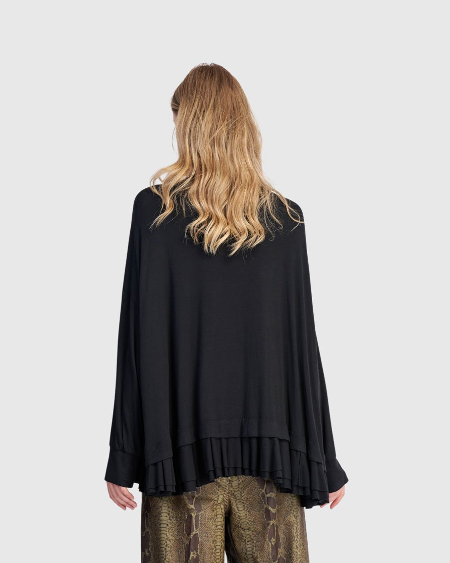 סווטשירט אורבן רחב מודל שחור