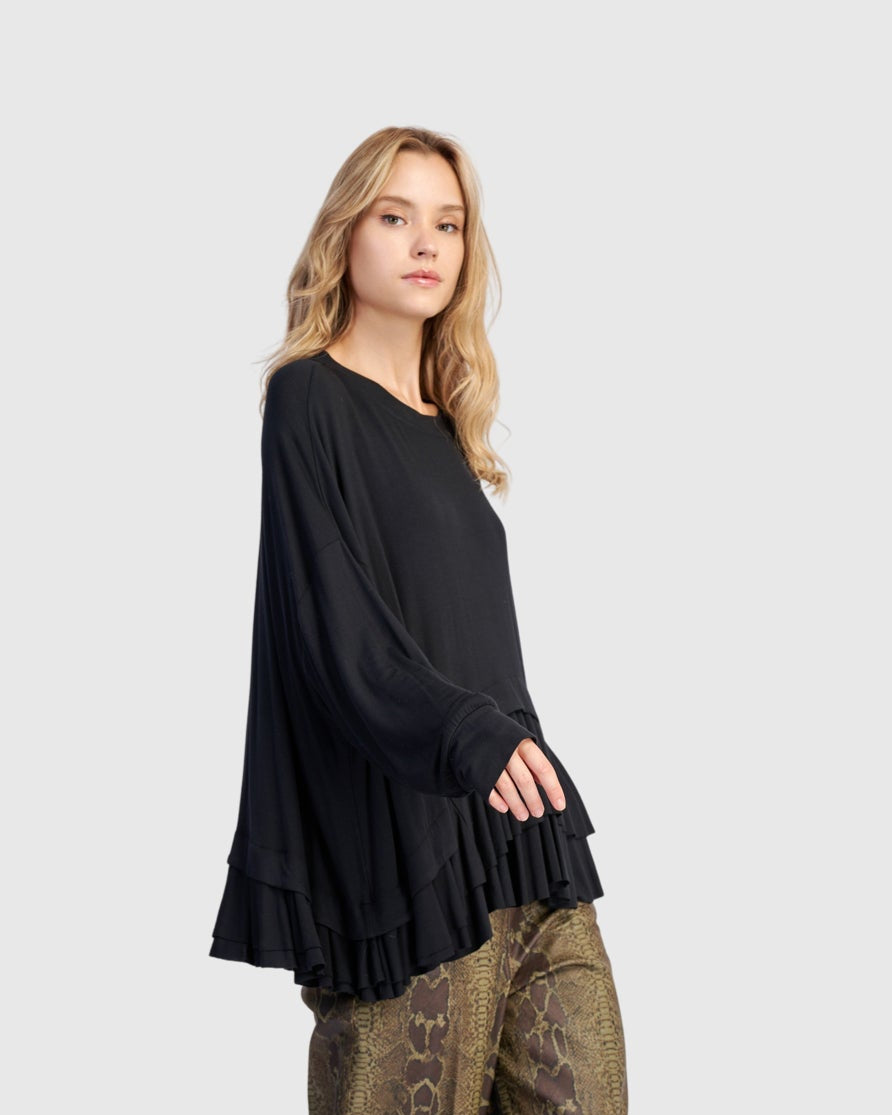 סווטשירט אורבן רחב מודל שחור