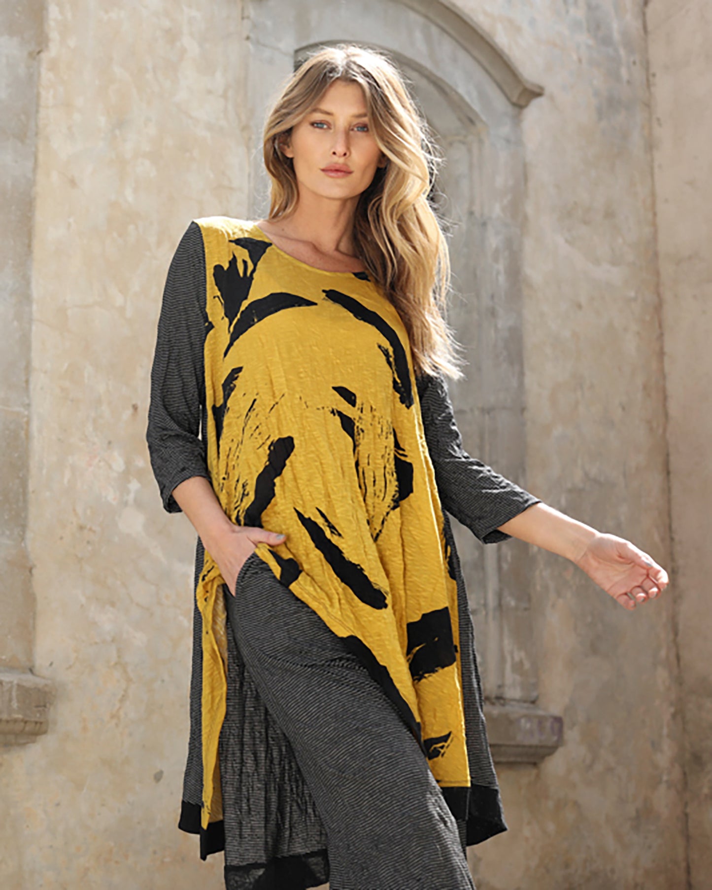 טוניקה קרינקל שפע מיקס צהובה