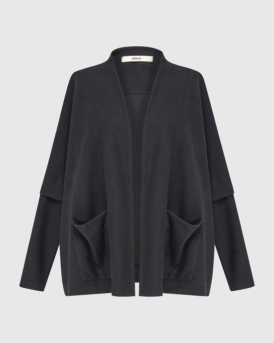 ז'קט אורבן על חולצה שחור