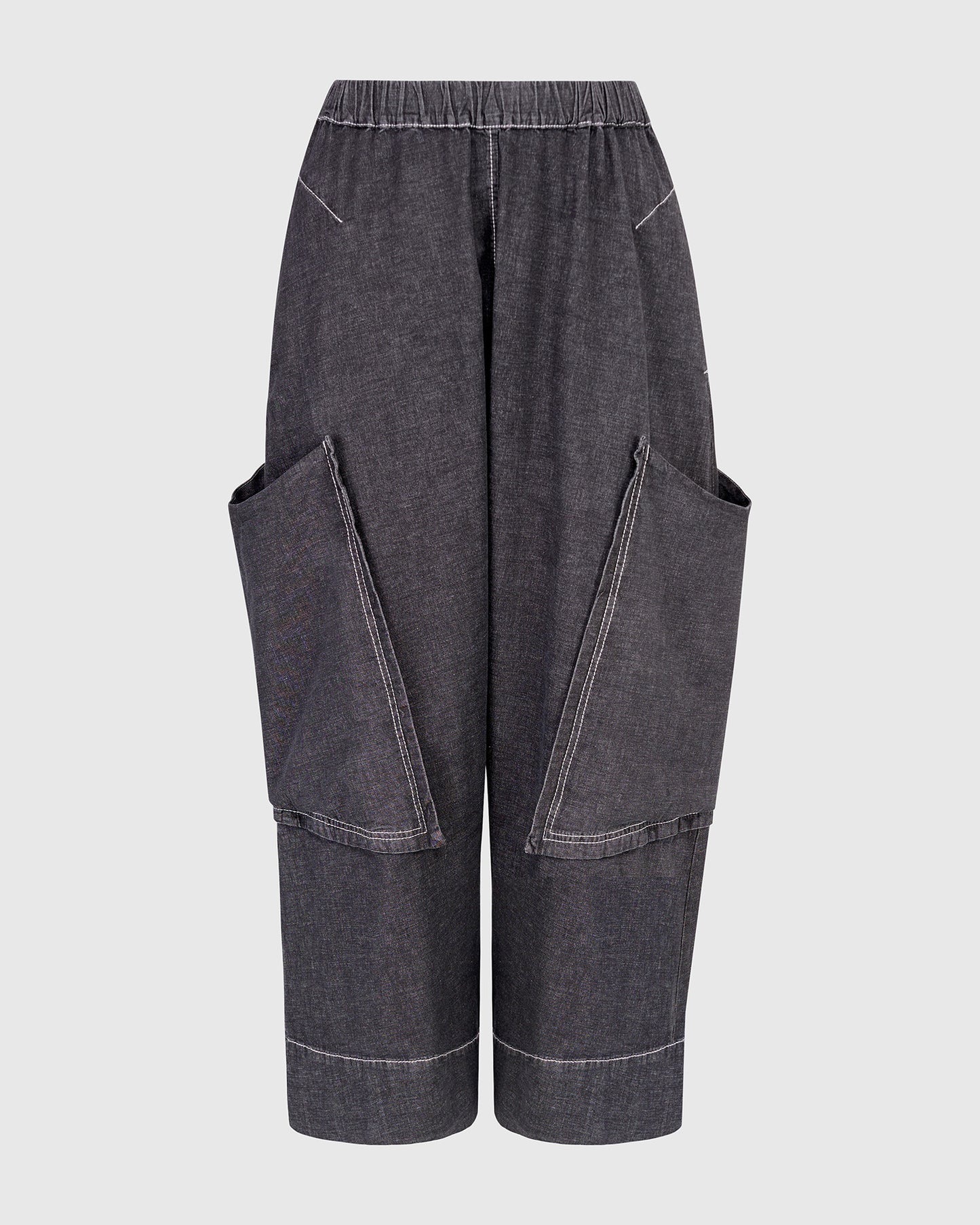 מכנסי אורבן ג'ינס כיסים שחור