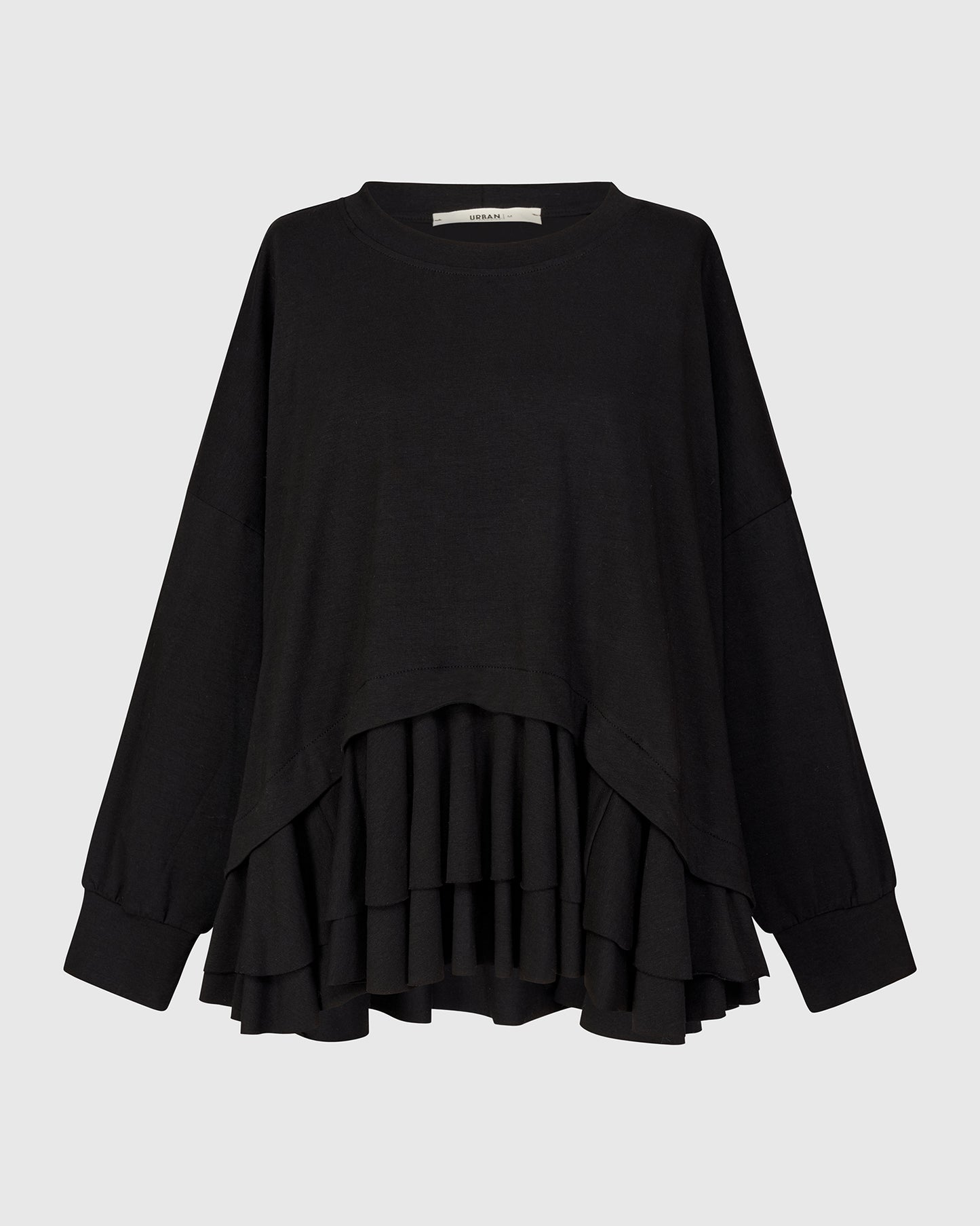 סווטשירט אורבן רחב לב שחור