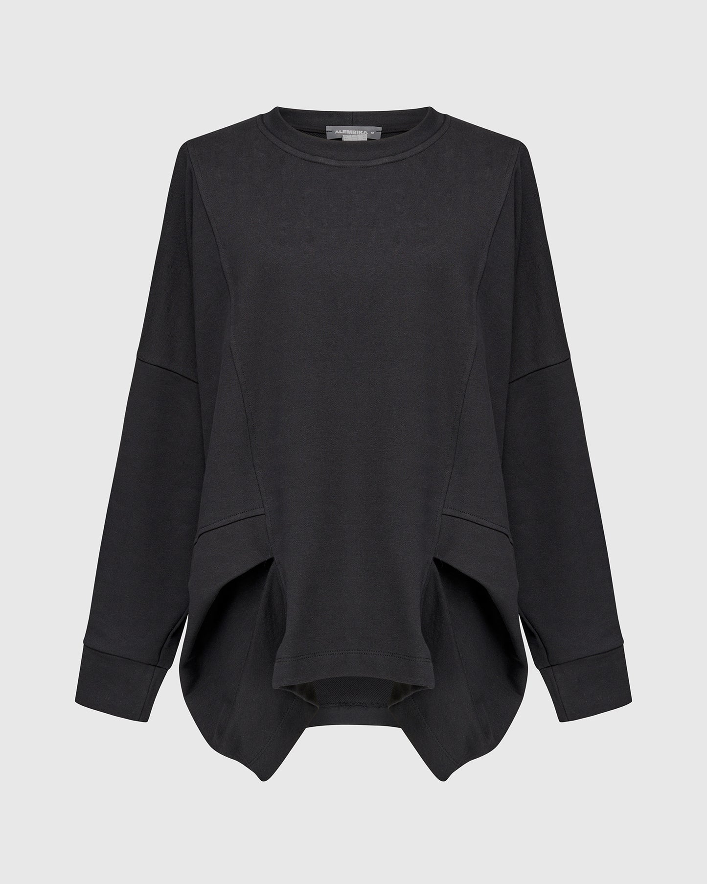 סווטשירט אורבן קפלים שחור