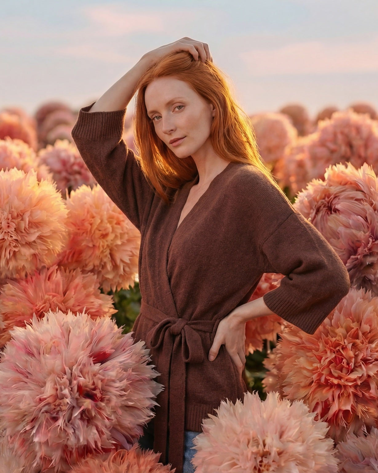 קרדיגן קימונו שוקולד