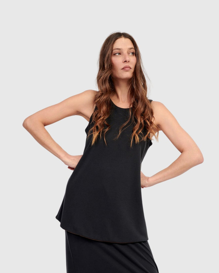 גופייה בסיסית דו צדדית מיקס