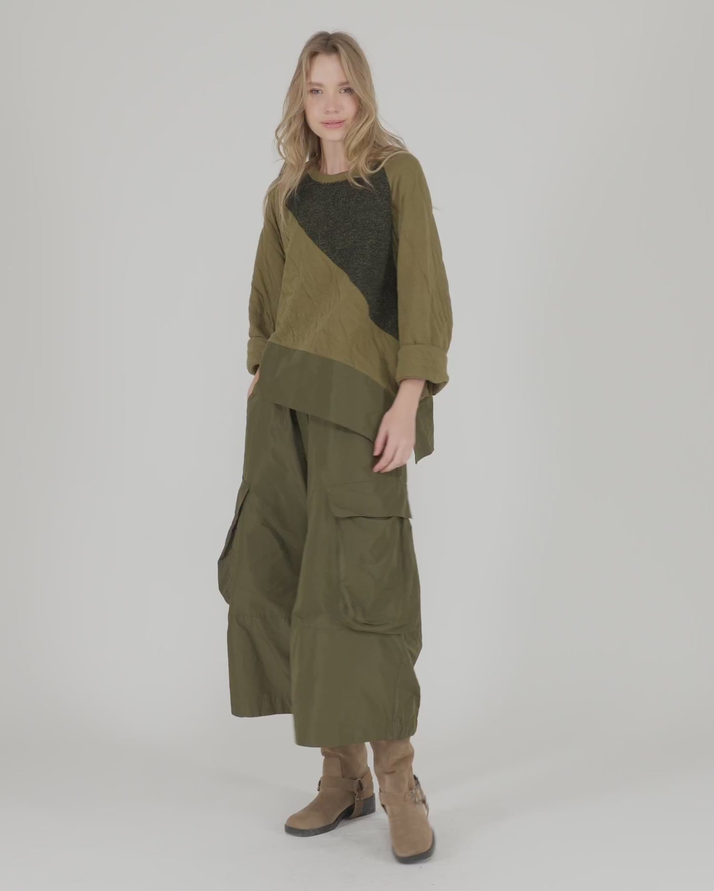 להעלות ולנגן וידיאו לגלריית צפיה, סווטשירט אורבן מחולק חאקי
