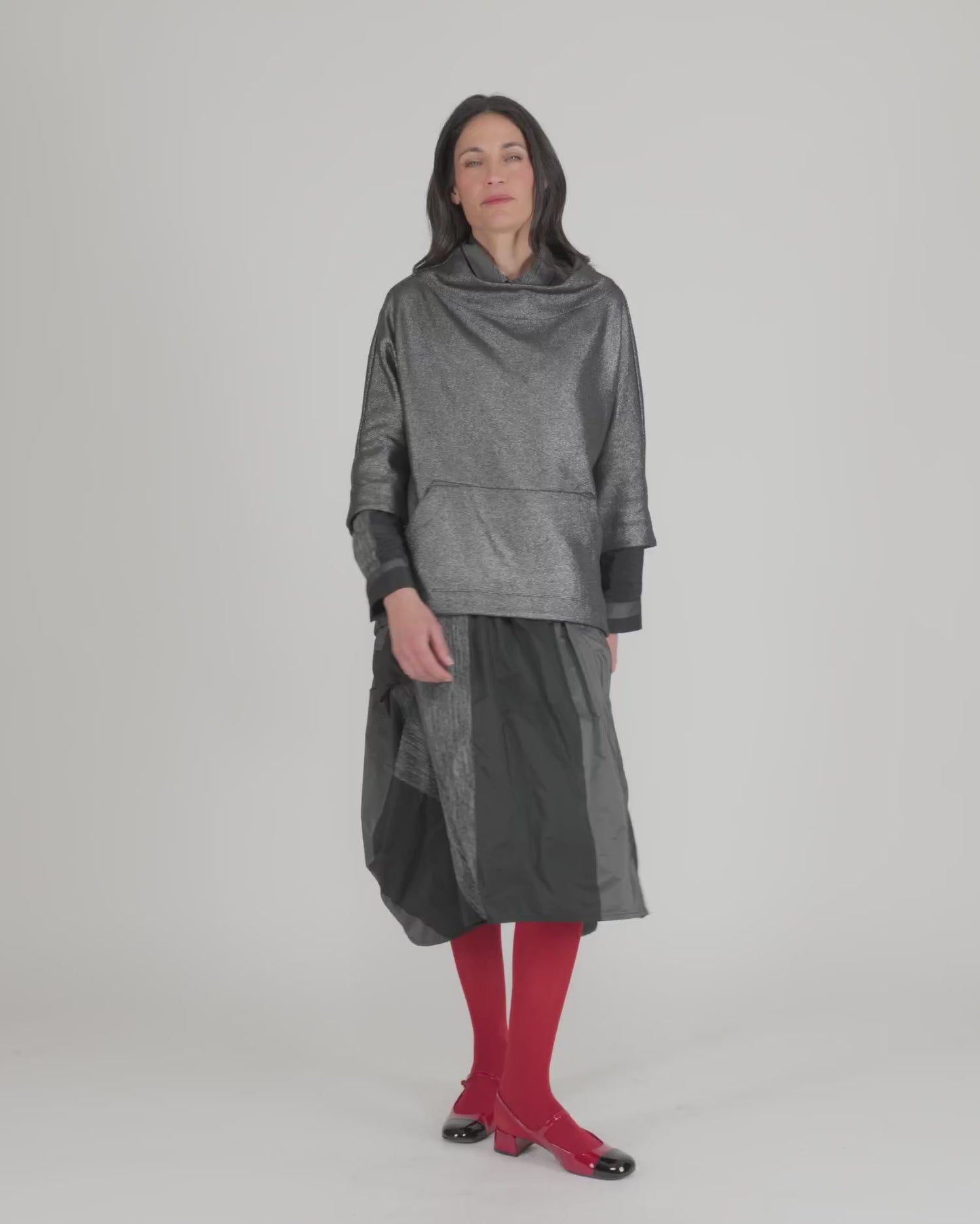 להעלות ולנגן וידיאו לגלריית צפיה, סווטשירט חורפי כסף
